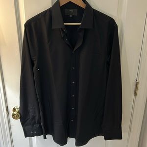 Men’s slim fit formal shirt - Black - Marks and Spencer